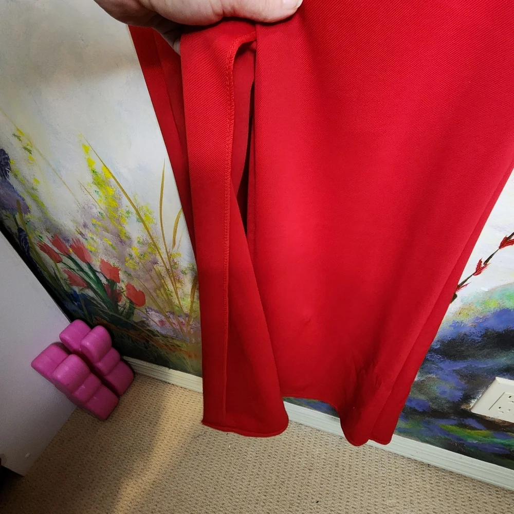NWOT Red MAXI Dress with Peplum Style Skirt - Picture 12 of 14